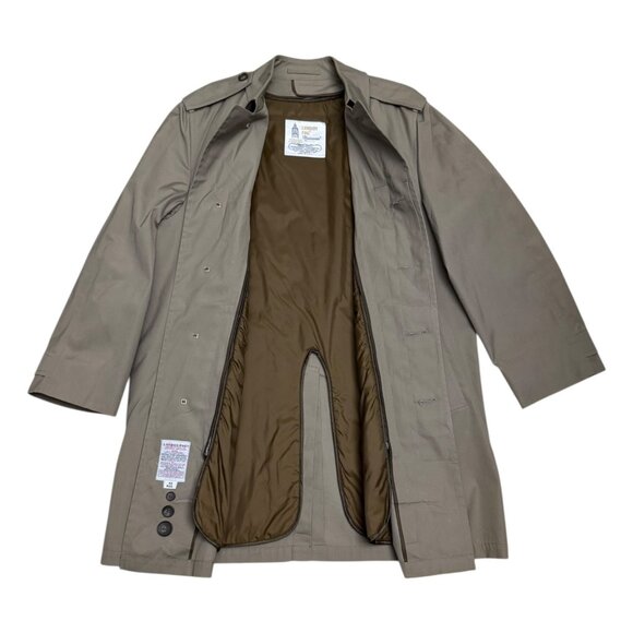 LONDON FOG Vintage Tan Luxury Designer Casual Winter Trench Coat Mens 40R - Picture 2 of 9